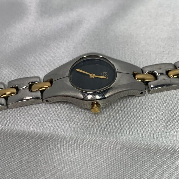 ESQ Movado Ladies Tonneau Watch Two-Tone Steel Black Dial Quartz 07100710 main image 6